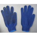 7g Blue String Knit PVC Single Dotted Glove (2441)